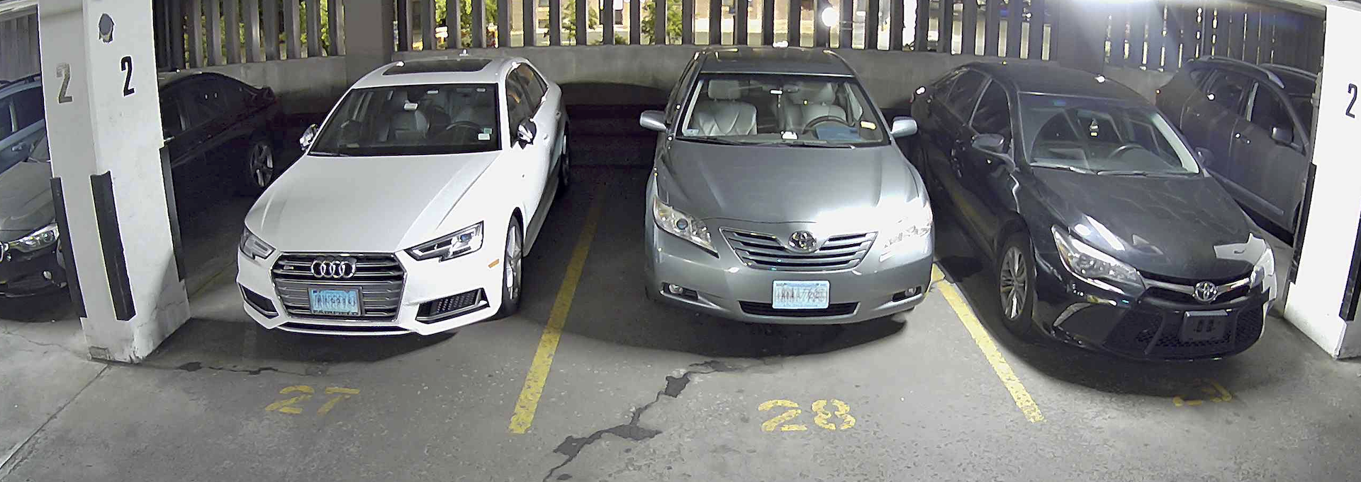 Parking garage owners and operators can enhance surveillance using the HD streaming video from the camera based M5 smart sensor video feed in an automated parking guidance system (APGS)